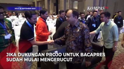 Senyum Gibran saat Ketum Projo Sebut Dukung Presiden Inisial P