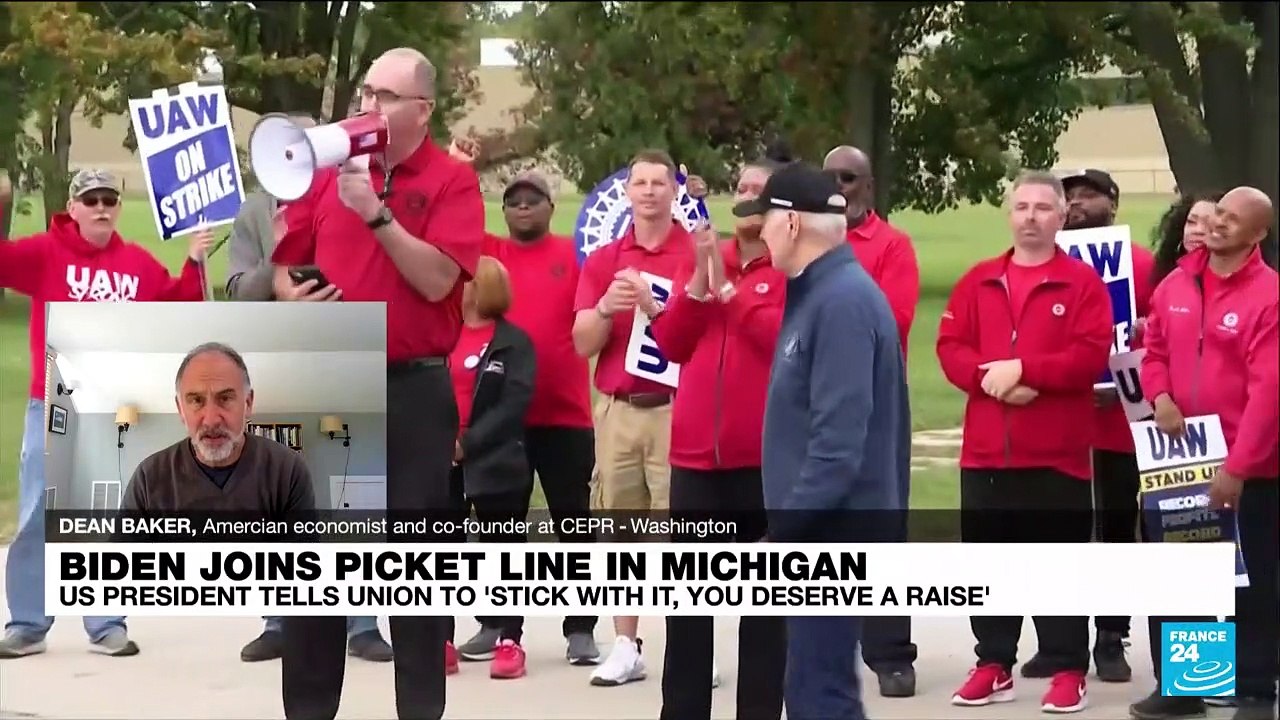 'Extraordinary': Biden throws full support behind union, 'first president ever to walk picket line'