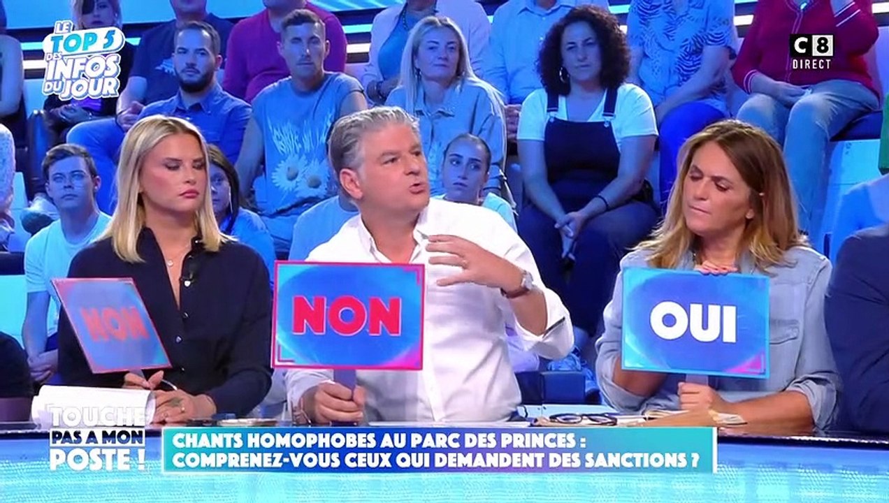 Géraldine Maillet très remontée contre Jacques Cardoze dans "Touche pas à mon poste !" sur C8 le mardi 26 septembre 2023.