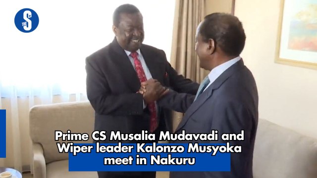 Prime CS Musalia Mudavadi and Wiper leader Kalonzo Musyoka meet in Nakuru