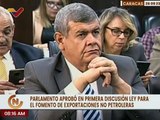 Parlamento venezolano aprobó en primera discusión Ley para el Fomento de Exportaciones No Petroleras