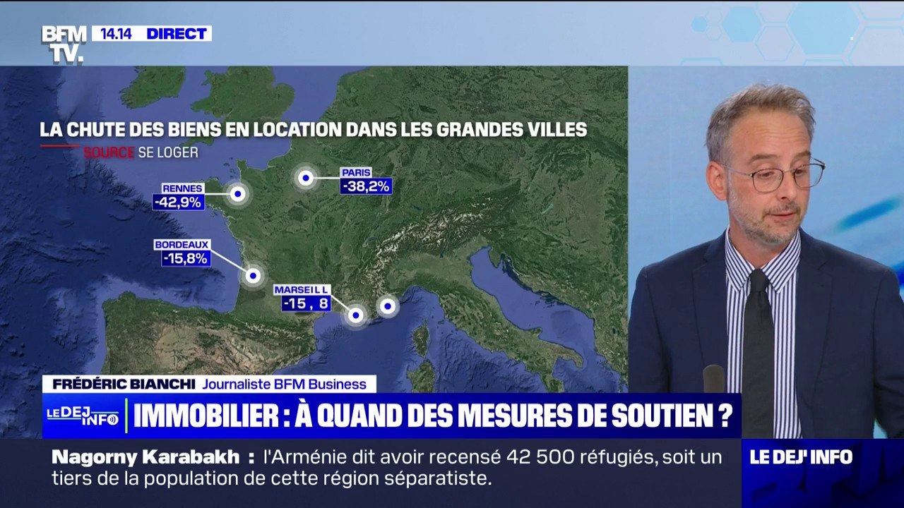 Les biens immobiliers disponibles à la location en forte baisse dans toute la France