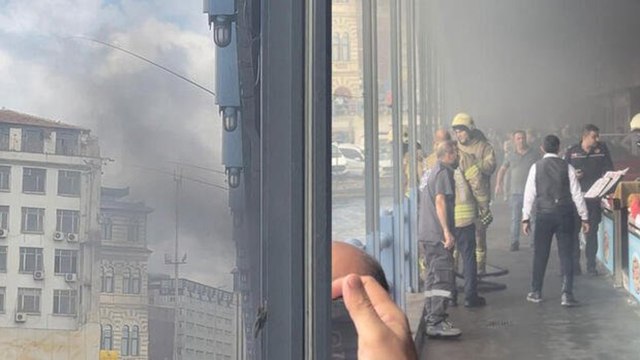 Galata Köprüsü’nde yangın paniği