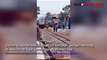 Video Pria Diduga Hendak Bunuh Diri di Rel Kereta Api Viral di Media Sosial