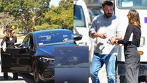 Ben Affleck gives ex Jennifer Garner a ride in his car after intimate hug caught on camera