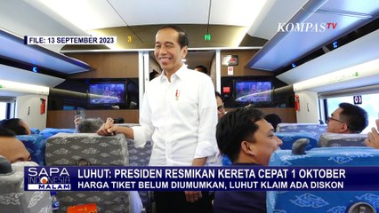 Download Video: Luhut Sebut Jokowi Akan Luncurkan Kereta Cepat Jakarta Bandung Pada 1 Oktober Nanti