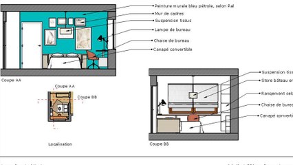 Amenager chambre bureau 10m2 : 5 exemples