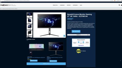 MONITOR GAMING NEWSKILL ICARUS IC27I4K144 | HDMI 2.1, 144HZ Y RESOLUCIÓN 4K AL MEJOR PRECIO