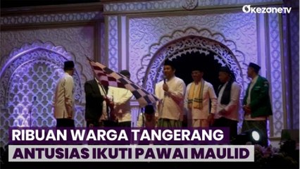 Ribuan Warga Tangerang Antusias Ikuti Pawai Maulid Gunakan Obor Elektrik