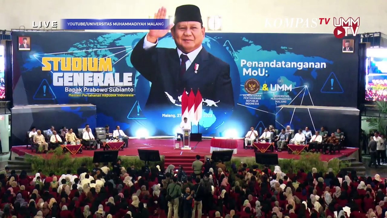 [FULL] Pidato Menhan Prabowo di Universitas Muhammadiyah Malang: Kita akan Jadi Negara Hebat