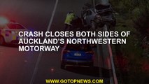Crash closes both sides of Auckland’s Northwestern Motorway