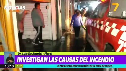 Intento de robo en pleno incendio de la feria de Perico