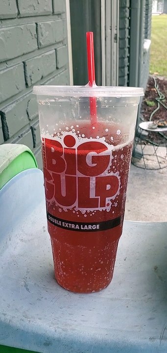 Mtn Dew Code Red Big Gulp Double Extra Large - Slide Test