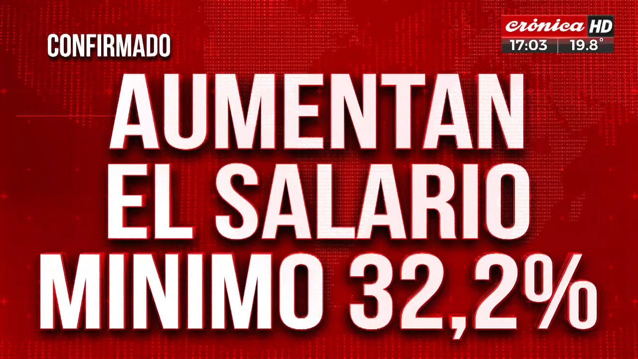 Aumentan el salario mìnimo 32,2%