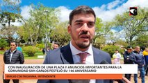 Con inauguración de una plaza y anuncios importantes para la comunidad San Carlos festejó su 146 aniversario