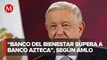 AMLO dice que Banco del Bienestar supera a Banco Azteca con más sucursales en México