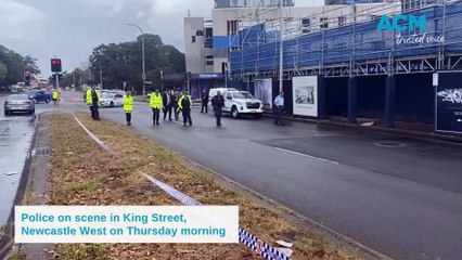 Police on King Street, Newcastle West