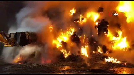 Gönen OSB'de büyük yangın meydana geldi