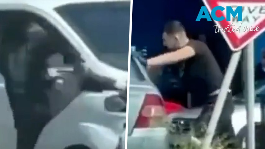 A man has been arrested after a violent road rage attack was caught on camera in Fawkner, in Melbourne’s north, on September 27.