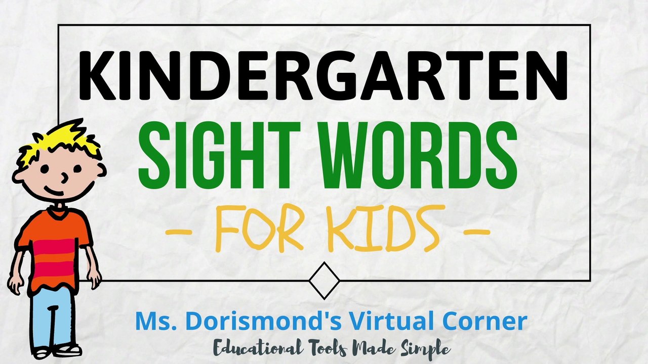Kindergarten Sight Words for Kids