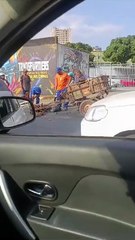 Sob sol escaldante, cavalo que puxava carroça cai de exaustão em BH