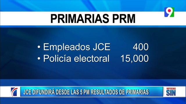 Desde las 5 PM JCE difundirá resultado de primarias| Emisión Estelar SIN