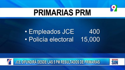 Desde las 5 PM JCE difundirá resultado de primarias| Emisión Estelar SIN