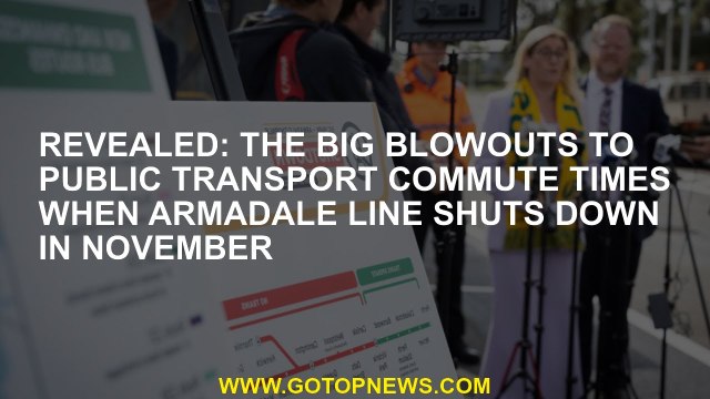 REVEALED: The big blowouts to public transport commute times when Armadale Line shuts down in Novemb