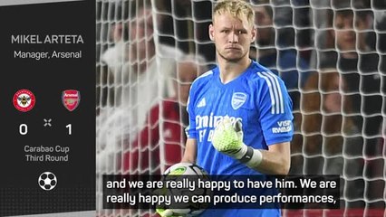 Arteta speaks of 'love' for recalled Ramsdale after Brentford win