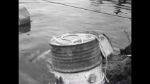 Laying underwater cables at Enniskillen in 1965