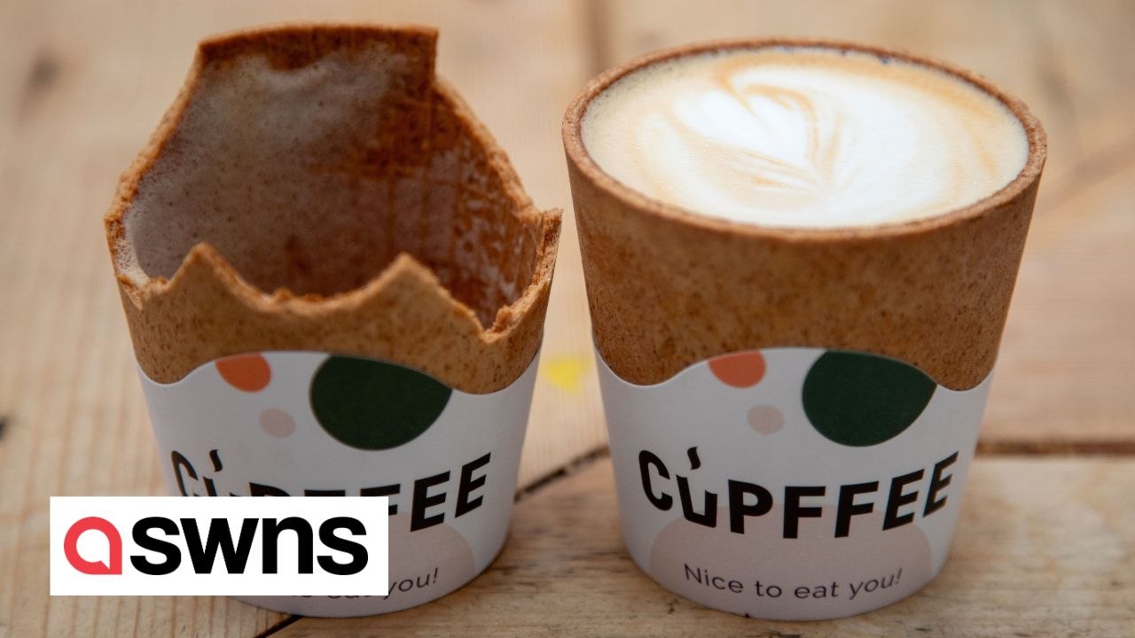 Eco-friendly coffee shop introduces edible cups to cut down on waste