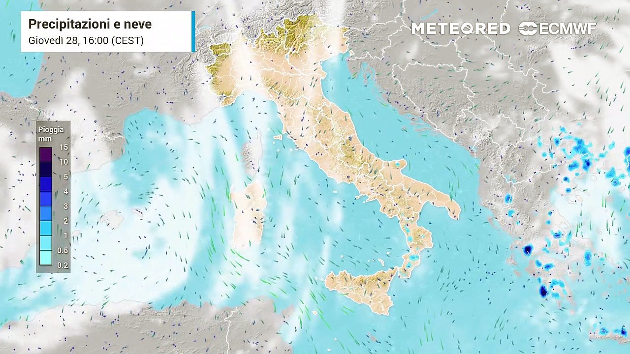 Le previsioni meteo in Italia per il primo fine settimana dell'ottobre 2023