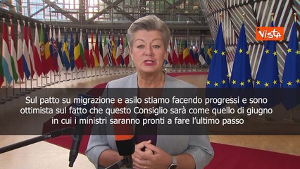 Johansson: Ottimista su patto migrazione e asilo