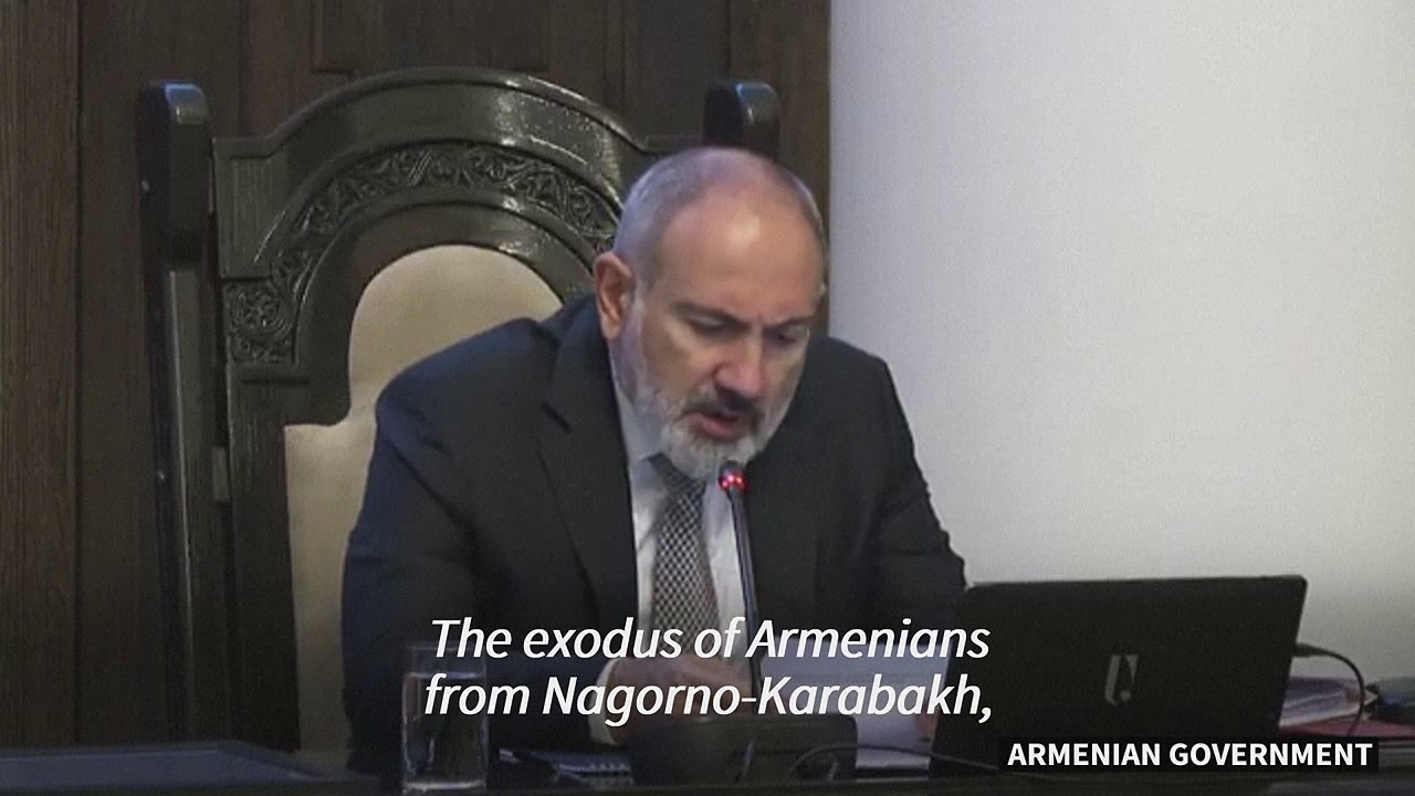 Prime Minister Pashinyan said he was ready to take in the ethnic Armenians  of Nagorno-Karabakh' - France 24