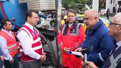 Le président de l'IMM, İmamoğlu, a inspecté les canaux obstrués avec les équipes d'İSKİ