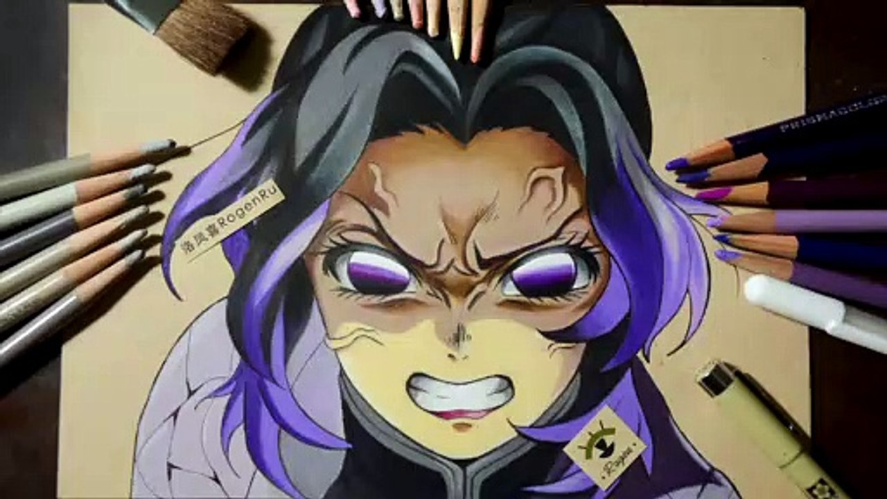 75b Color drawing Kochou Shinobu.