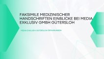 Faksimile medizinischer Handschriften Einblicke bei Media Exklusiv GmbH Gütersloh