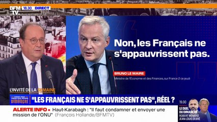 François Hollande au sujet de Bruno Le Maire: "Je crois qu'il y a une forme de déconnexion"