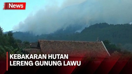 Kebakaran Hutan Lereng Gunung Lawu Menjalar Hingga ke Perkampungan Magetan