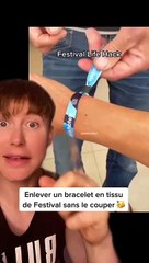 Enlever sans couper un bracelet en tissu de festival
