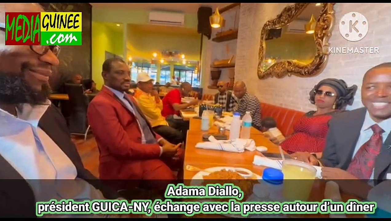 Adama Diallo, président GUICA-NY, échange avec la presse autour d’un dîner