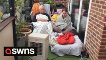 A mum and daughter have had to sleep outside due to the overpowering stench of sewage leaking under the floor of their bungalow
