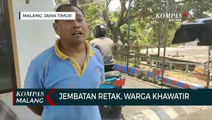 Jembatan Penghubung Antar Kelurahan di Kota Malang Retak, Warga Khawatir