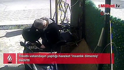 'İnsanlık ölmemiş' dedirten hareket! Kamera kayıtlarını izleyince...