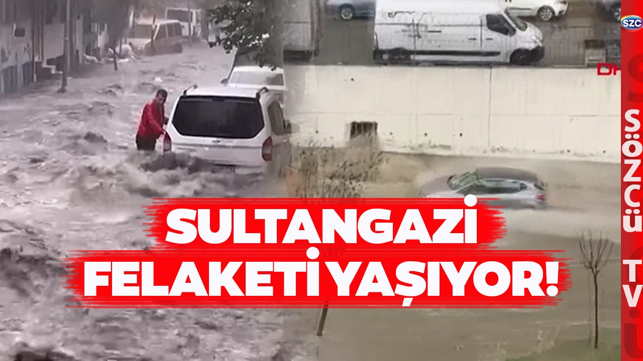 İstanbul Sultangazi'de Sokaklar Venedik'e Döndü! İşte Sel Felaketi Görüntüleri