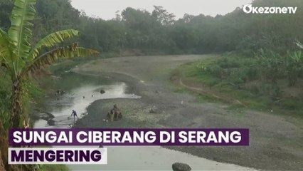 Sungai Ciberang Mengering di Serang, Warga Kesulitan Air Bersih