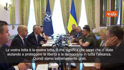 Stoltenberg a Zelensky: La vostra lotta ? anche la nostra