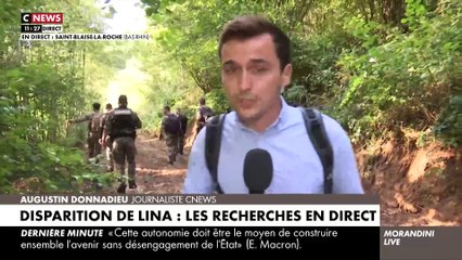 Disparition de Lina: Dans "Morandini Live" ce midi, les caméras ont pu suivre exceptionnellement en direct les recherches des gendarmes pour retrouver la jeune fille