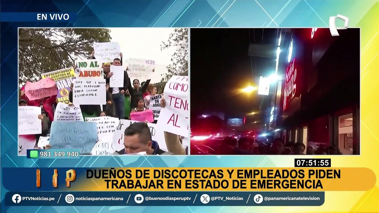 Dueños de discotecas, empleados y ambulantes piden trabajar en estado de emergencia