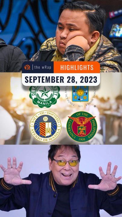 Rappler’s highlights: 'Cult' leaders, world univ rankings, Joey De Leon | The wRap | September 28, 2023